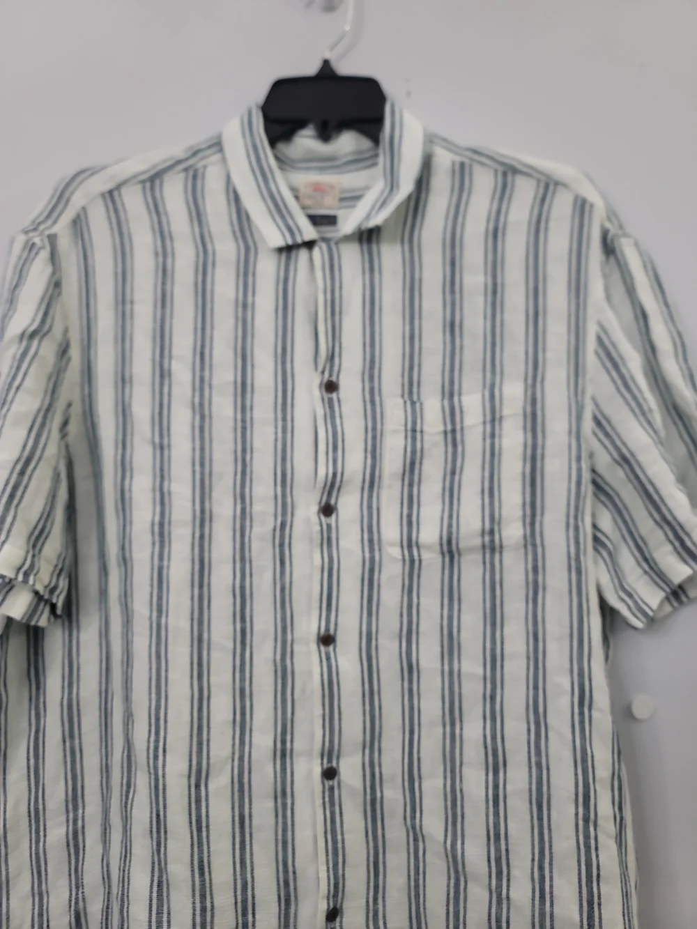Faherty Short-Sleeve Palma Linen Camp Shirt - Ryecroft Valley Stripe
